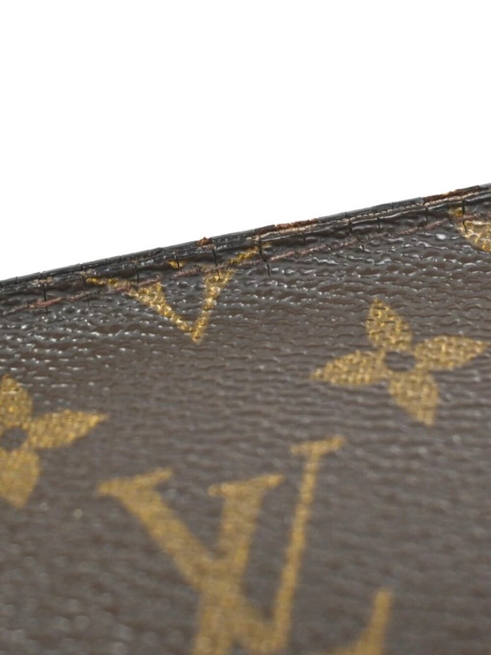 LOUIS VUITTON Orsay Clutch Hand Bag Monogram Leather Brown France - Picture 9 of 16